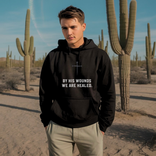 By His Wounds We are Healed | Premium Unisex Pullover Hoodie