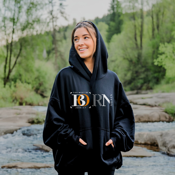 You Must Be Born Again | Premium Unisex Pullover Hoodie - Sown In Christ Apparel