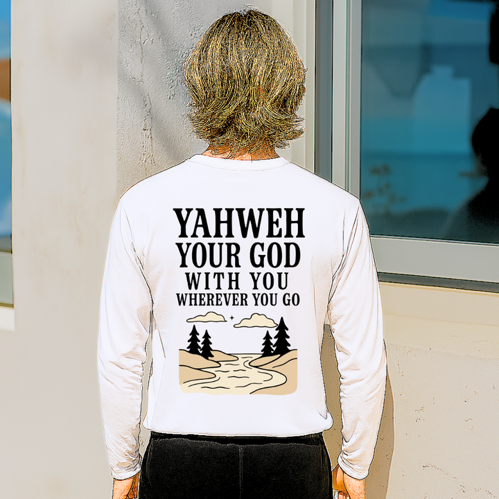 Yahweh Your God with You | Organic Unisex Classic Long-Sleeve T-Shirt Econscious - Sown In Christ Apparel Co.