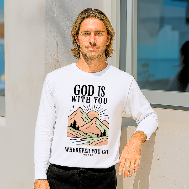 Yahweh Your God with You | Organic Unisex Classic Long-Sleeve T-Shirt Econscious - Sown In Christ Apparel Co.