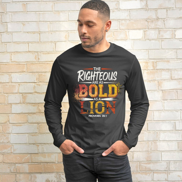 Bold as a Lion | Organic Unisex Classic Long-Sleeve T-Shirt Econscious - Sown In Christ Apparel Co.