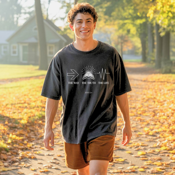 The Way The Truth The Life | Organic Unisex Crewneck T-shirt Econscious - Sown In Christ Apparel Co.