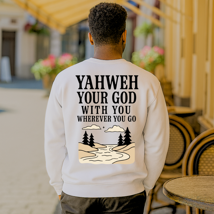 Yahweh Your God with You | Crewneck Sweatshirt Gildan SF000 - Sown In Christ Apparel Co.