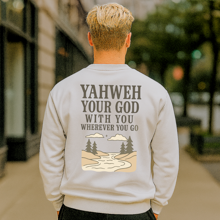 God is with You | Crewneck Sweatshirt Gildan SF000 - Sown In Christ Apparel Co.