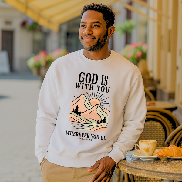 Yahweh Your God with You | Crewneck Sweatshirt Gildan SF000 - Sown In Christ Apparel Co.