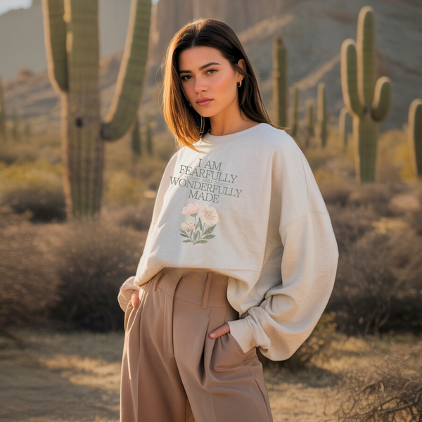 I Am Fearfully and Wonderfully Made | Crewneck Sweatshirt Gildan SF000