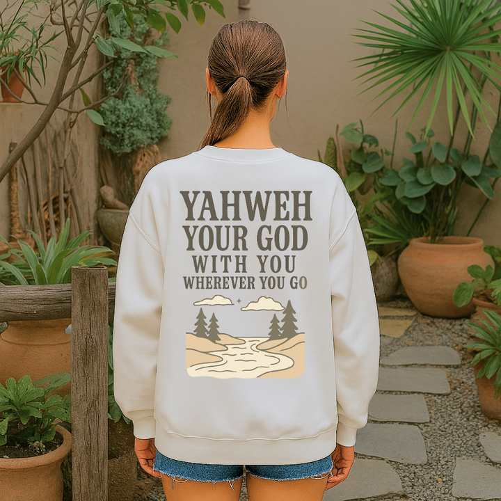 God is with You | Crewneck Sweatshirt Gildan SF000 - Sown In Christ Apparel Co.