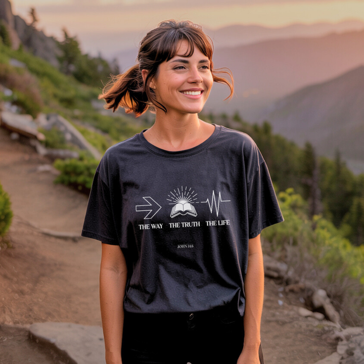 The Way The Truth The Life | Organic Unisex Crewneck T-shirt Econscious - Sown In Christ Apparel Co.