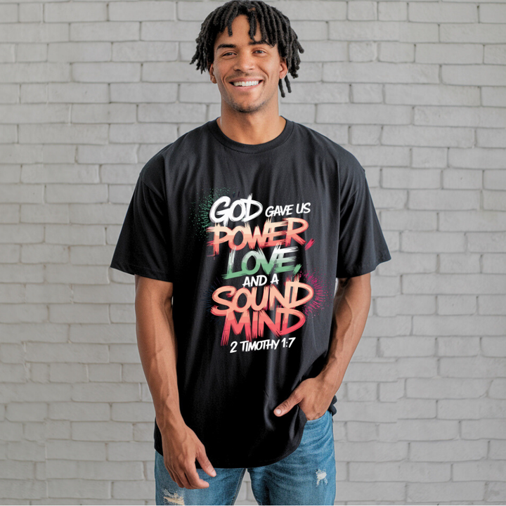 God Gave us Power Love and a Sound Mind | Organic Unisex Crewneck T-shirt Econscious - Sown In Christ Apparel