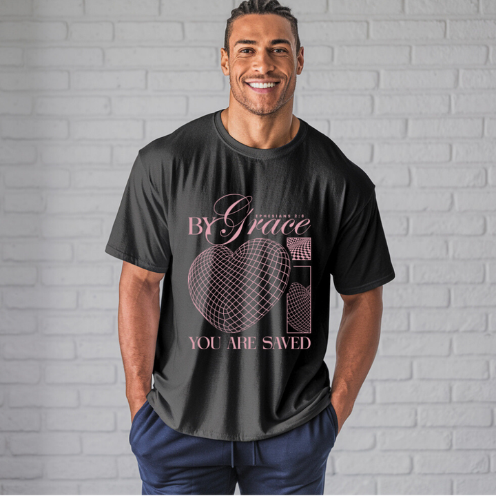 By Grace You are Saved | Organic Unisex Crewneck T-shirt Econscious - Sown In Christ Apparel