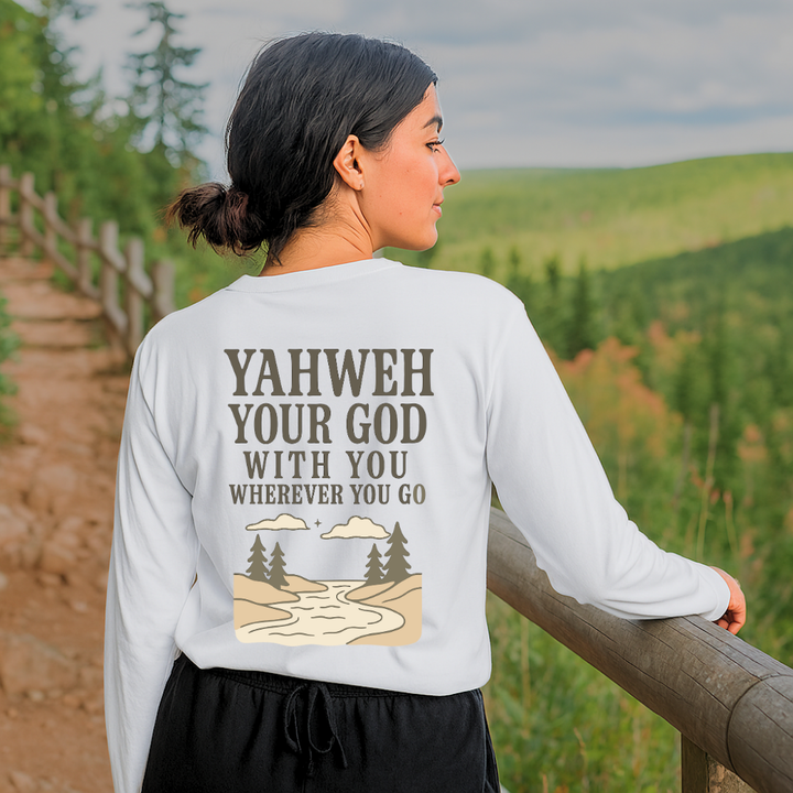 God is with You | Organic Unisex Classic Long-Sleeve T-Shirt Econscious - Sown In Christ Apparel Co.