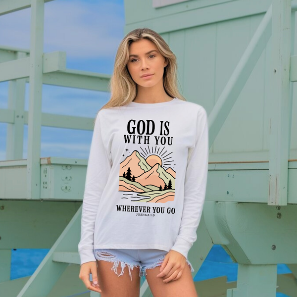 Yahweh Your God with You | Organic Unisex Classic Long-Sleeve T-Shirt Econscious - Sown In Christ Apparel Co.