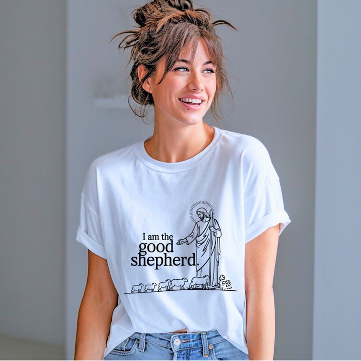I Am the Good Shepherd | Organic Unisex Crewneck T-shirt Econscious - Sown In Christ Apparel