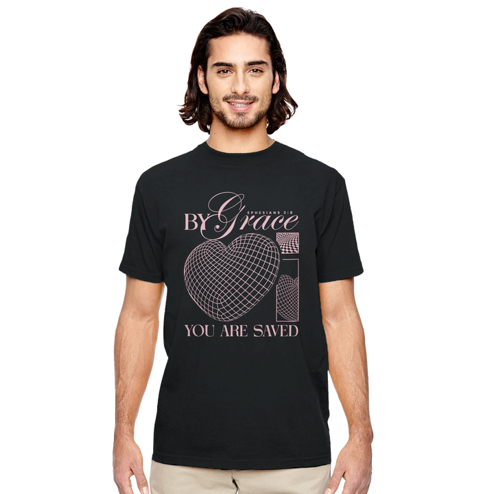 By Grace You are Saved | Organic Unisex Crewneck T-shirt Econscious - Sown In Christ Apparel
