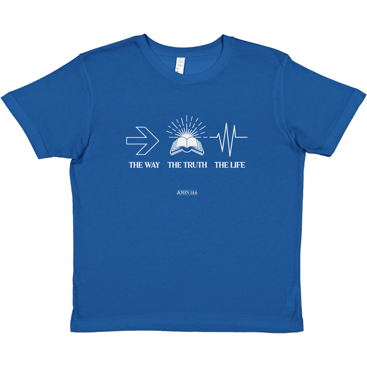 The Way The Truth The Life | Premium Kids Crewneck T-shirt - Sown In Christ Apparel Co., Christian T-shirt