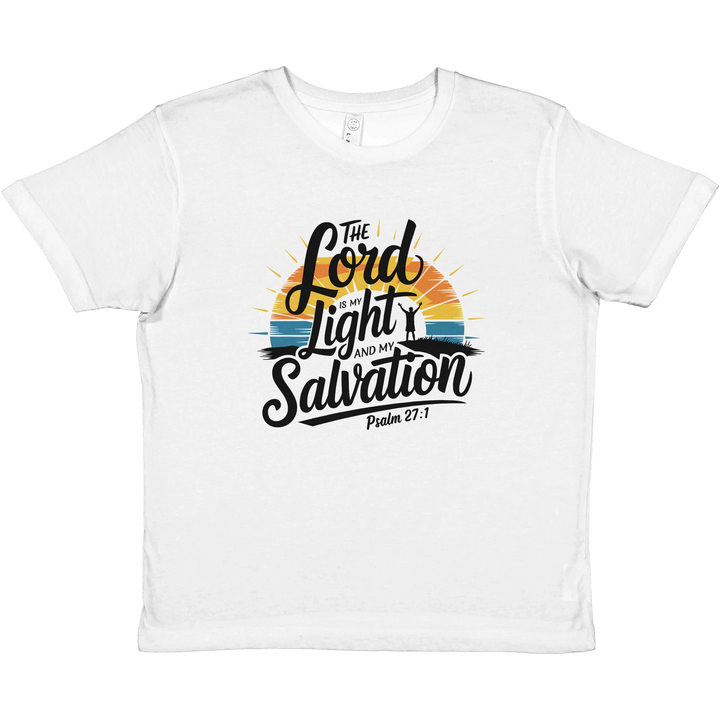 The Lord is My Light | Premium Kids Crewneck T-shirt - Sown In Christ Apparel Co., Christian T-shirt
