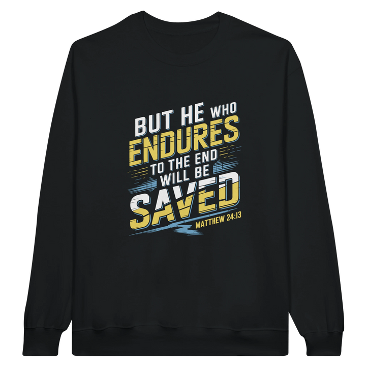 He Who Endures  | Crewneck Sweatshirt Gildan SF000 - Sown In Christ Apparel