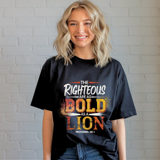 Bold as a Lion | Organic Unisex Crewneck T-shirt Econscious - Sown In Christ Apparel