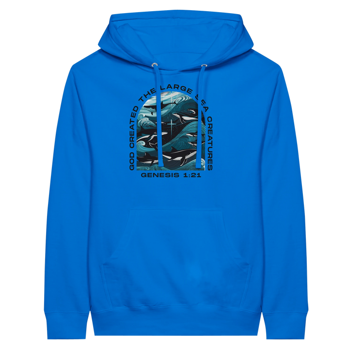 God Created the Large Sea Creatures | Premium Unisex Pullover Hoodie - Sown In Christ Apparel Co.