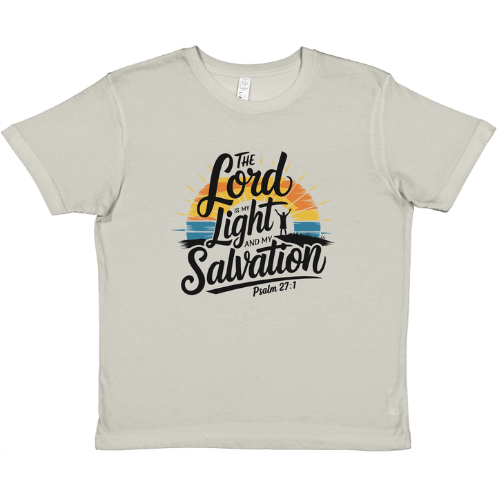 The Lord is My Light | Premium Kids Crewneck T-shirt - Sown In Christ Apparel Co., Christian T-shirt