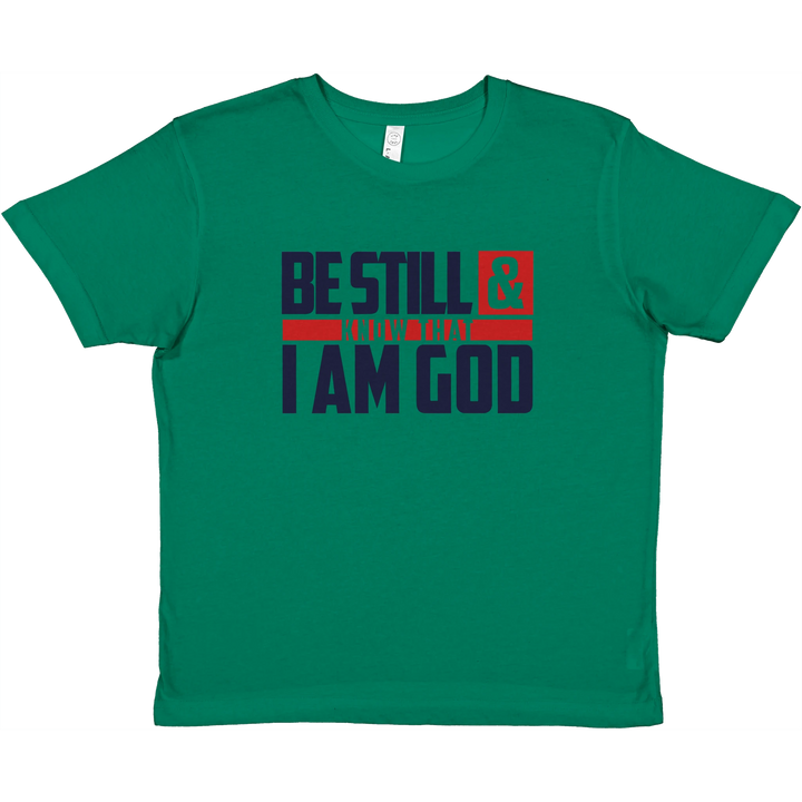 Be  Still & Know I Am God | Premium Kids Crewneck T-shirt - Sown In Christ Apparel Co., Christian T-shirt