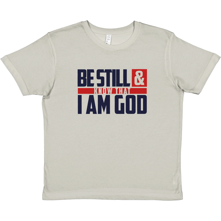 Be  Still & Know I Am God | Premium Kids Crewneck T-shirt - Sown In Christ Apparel Co., Christian T-shirt