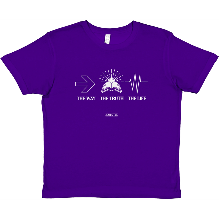 The Way The Truth The Life | Premium Kids Crewneck T-shirt - Sown In Christ Apparel Co., Christian T-shirt