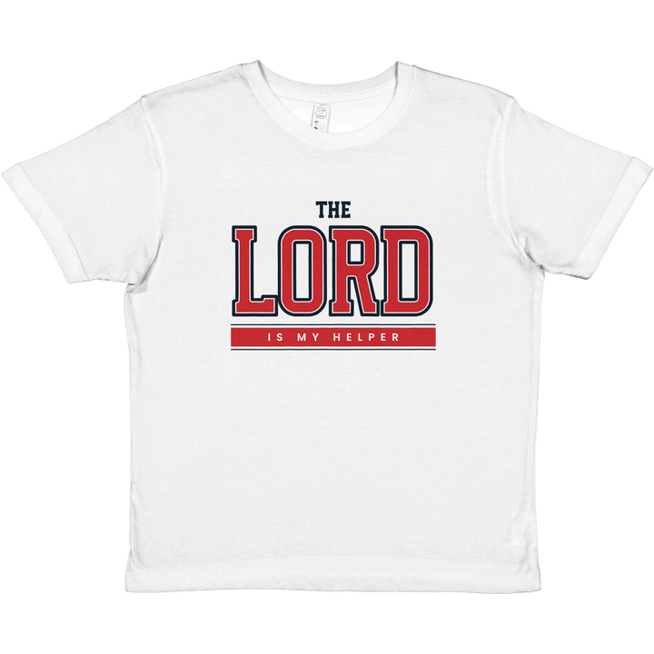 The Lord is My Helper | Premium Kids Crewneck T-shirt - Sown In Christ Apparel Co., Christian T-shirt