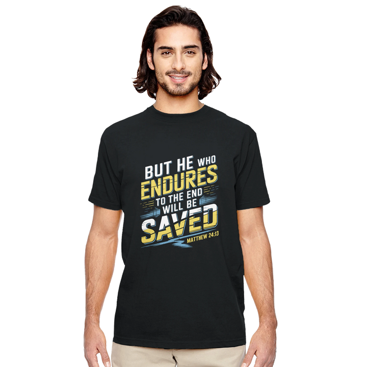 He Who Endures | Organic Unisex Crewneck T-shirt Econscious - Sown In Christ Apparel