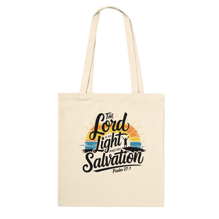 The Lord is My Light | Premium Tote Bag - Sown In Christ Apparel Co., Christian Tote Bag
