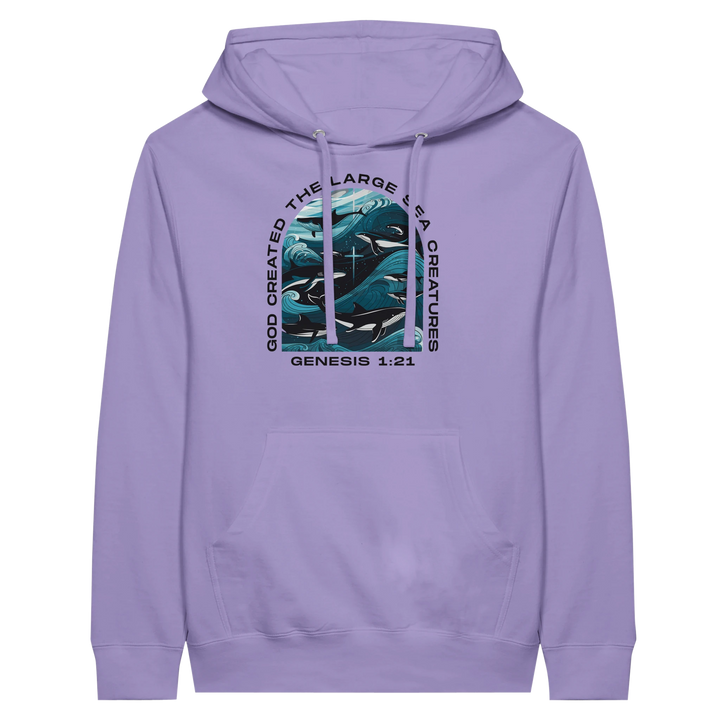 God Created the Large Sea Creatures | Premium Unisex Pullover Hoodie - Sown In Christ Apparel Co.
