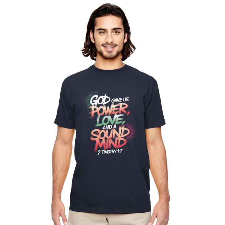 God Gave us Power Love and a Sound Mind | Organic Unisex Crewneck T-shirt Econscious - Sown In Christ Apparel