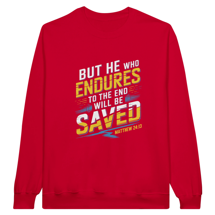 He Who Endures  | Crewneck Sweatshirt Gildan SF000 - Sown In Christ Apparel
