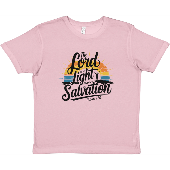 The Lord is My Light | Premium Kids Crewneck T-shirt - Sown In Christ Apparel Co., Christian T-shirt